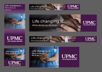 Image of website ads for UPMC